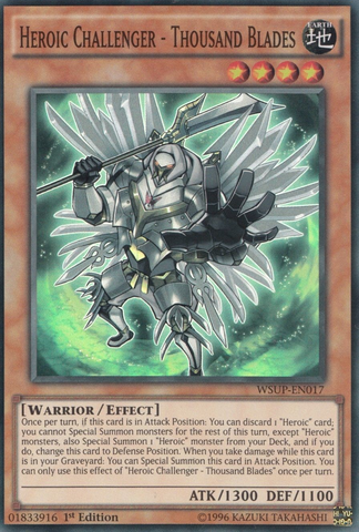 Heroic Challenger - Thousand Blades [WSUP-EN017] Super Rare Yu-Gi-Oh!
