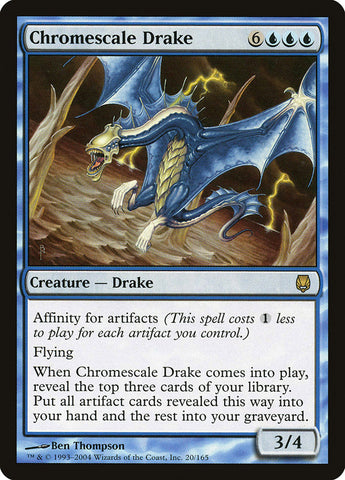 Chromescale Drake [Darksteel] Magic: The Gathering