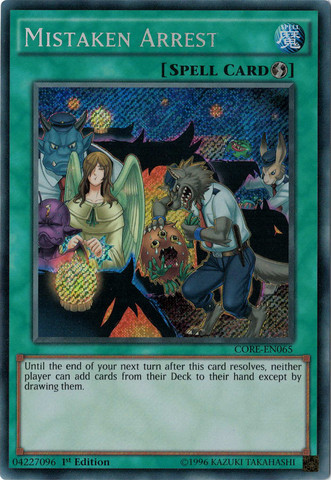 Mistaken Arrest [CORE-EN065] Secret Rare Yu-Gi-Oh!