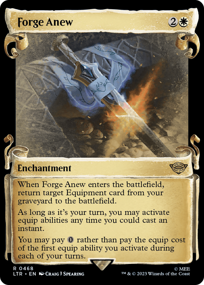 Forge Anew [The Lord of the Rings: Tales of Middle-Earth Showcase Scrolls] Magic: The Gathering
