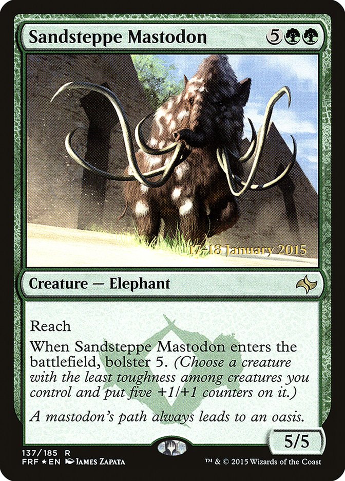 Sandsteppe Mastodon [Fate Reforged Prerelease Promos] Magic: The Gathering