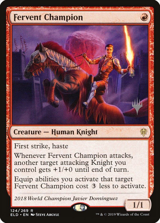 Fervent Champion (Promo Pack) [Throne of Eldraine Promos] Magic: The Gathering