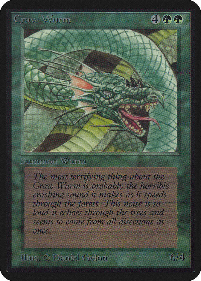 Craw Wurm [Alpha Edition] Magic: The Gathering