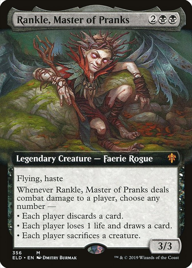 Rankle, Master of Pranks (Extended Art) [Throne of Eldraine] Magic: The Gathering