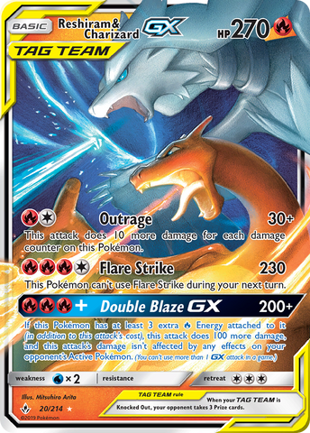 Reshiram & Charizard GX (20/214) [Sun & Moon: Unbroken Bonds] Pokémon