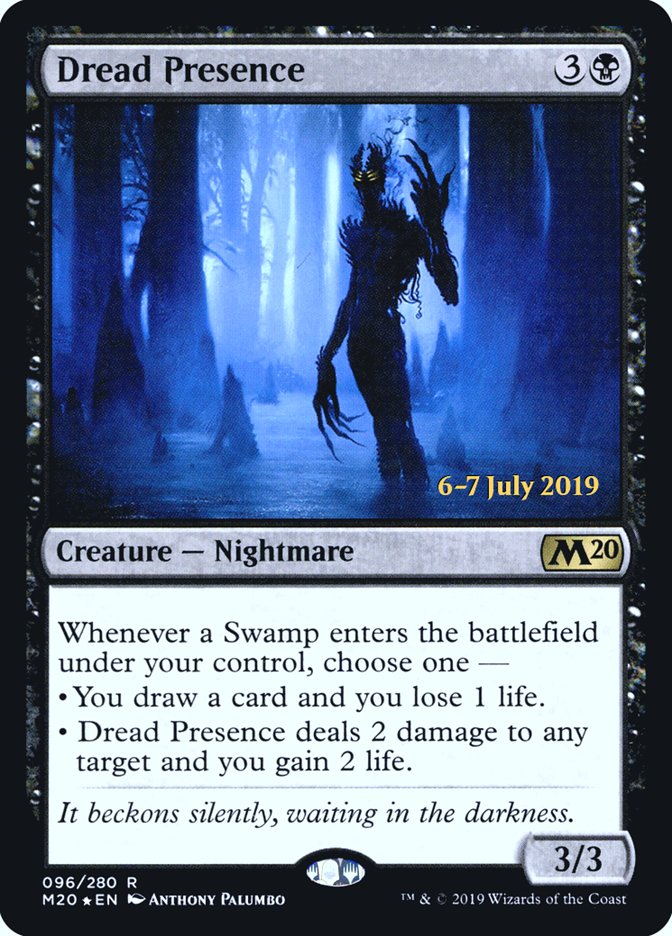 Dread Presence [Core Set 2020 Prerelease Promos] Magic: The Gathering