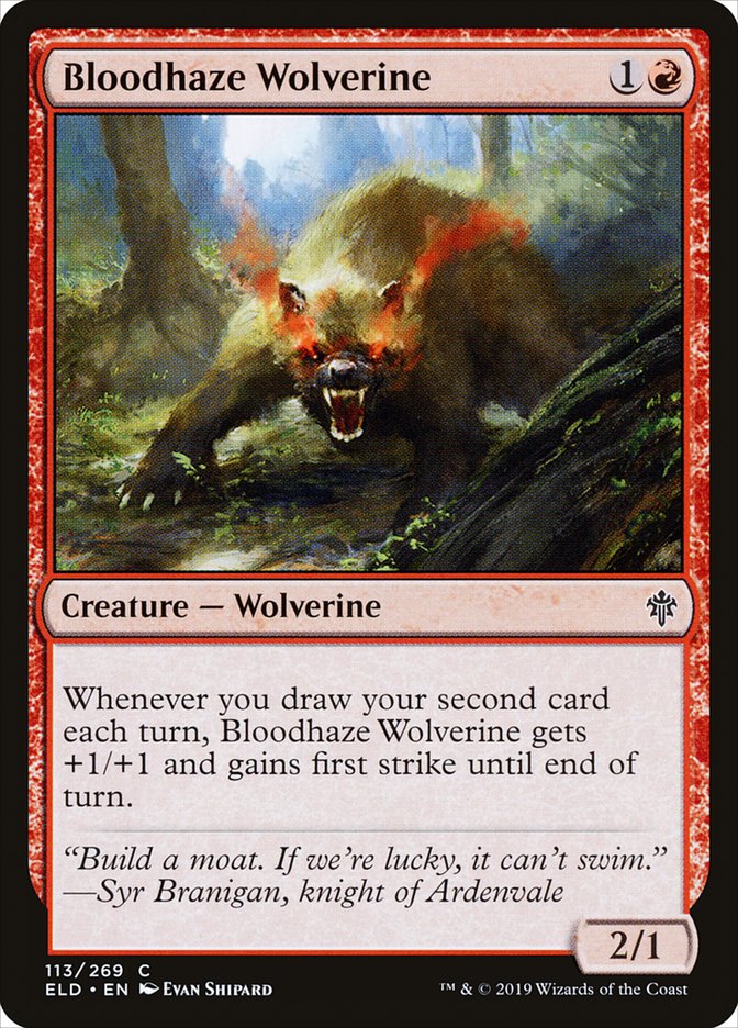 Bloodhaze Wolverine [Throne of Eldraine] Magic: The Gathering