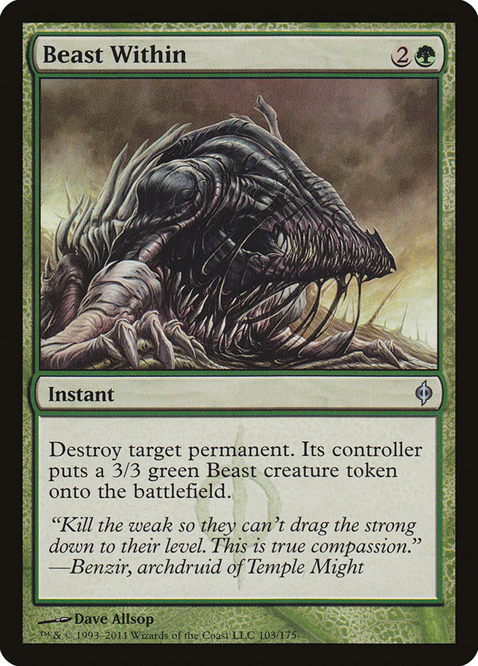 Beast Within [New Phyrexia] Magic: The Gathering