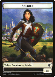 Human Soldier (005) // Drake Double-Sided Token [Commander 2020 Tokens] Magic: The Gathering