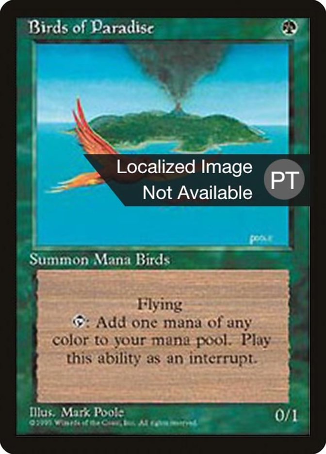 Birds of Paradise [Fourth Edition (Foreign Black Border)] Magic: The Gathering