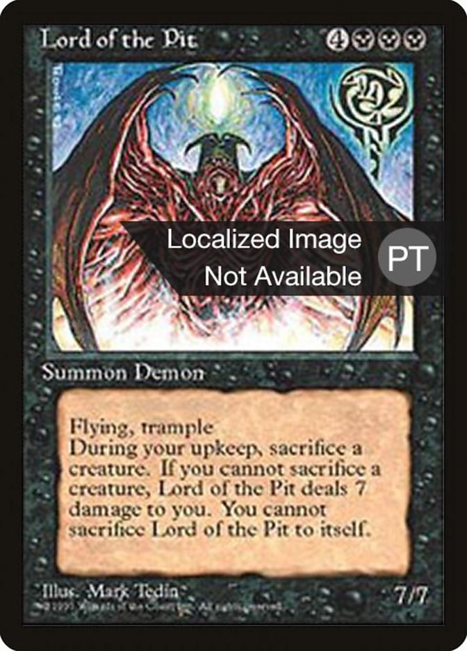 Lord of the Pit [Fourth Edition (Foreign Black Border)] Magic: The Gathering