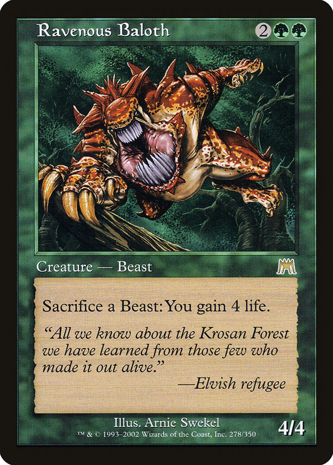 Ravenous Baloth [Onslaught] Magic: The Gathering