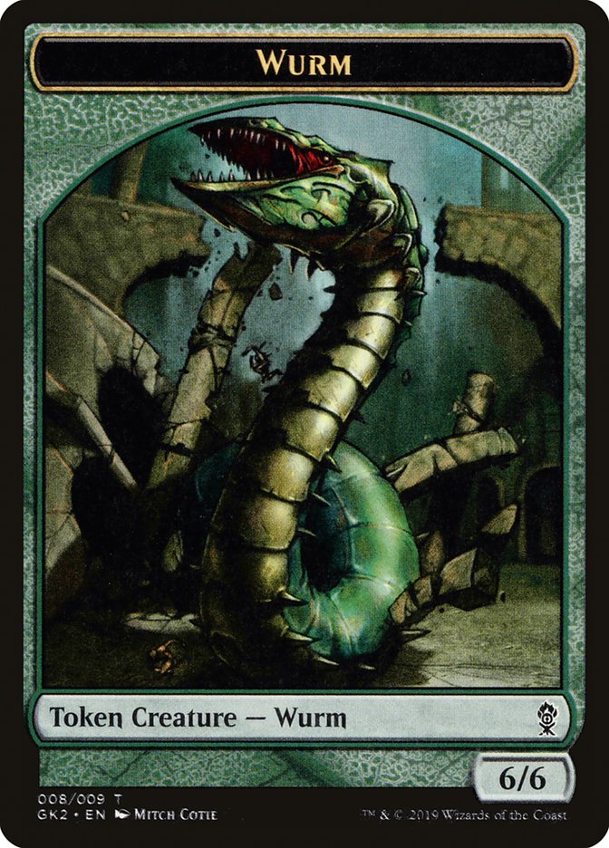 Saproling // Wurm Double-Sided Token [Ravnica Allegiance Guild Kit Tokens] Magic: The Gathering