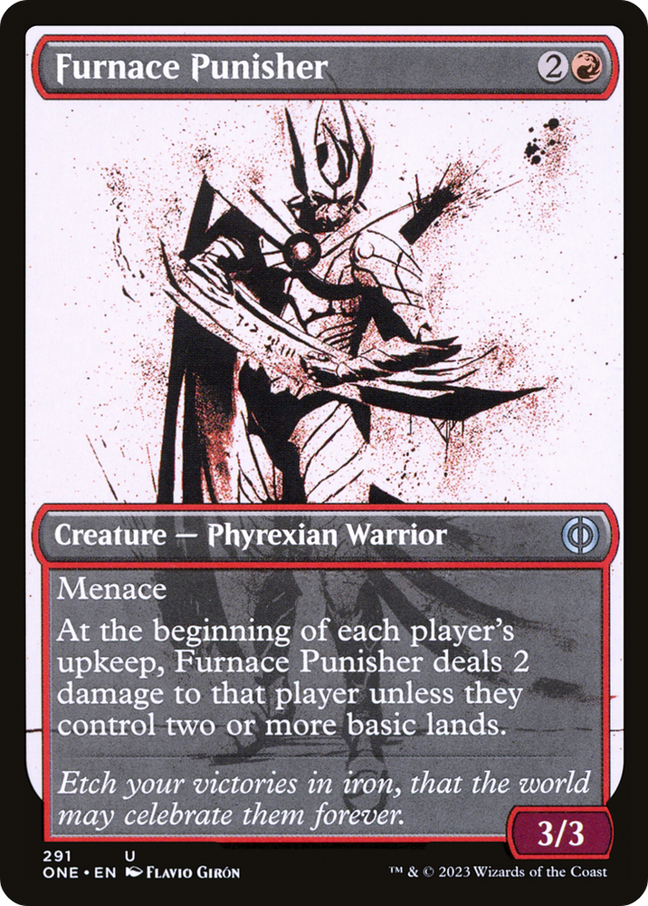 Furnace Punisher (Showcase Ichor) [Phyrexia: All Will Be One] Magic: The Gathering
