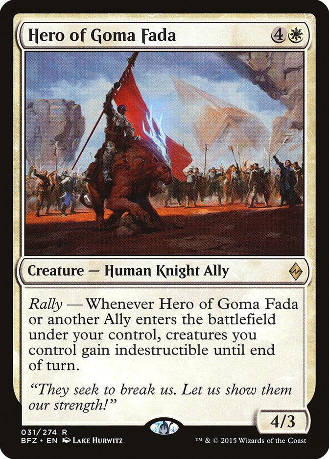 Hero of Goma Fada [Battle for Zendikar] Magic: The Gathering