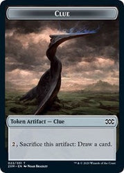 Clue // Wurm (030) Double-Sided Token [Double Masters Tokens] Magic: The Gathering