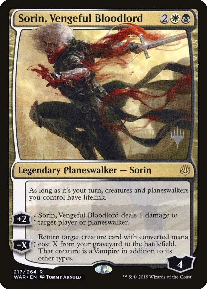 Sorin, Vengeful Bloodlord (Promo Pack) [War of the Spark Promos] Magic: The Gathering