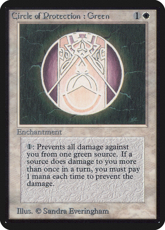 Circle of Protection: Green [Alpha Edition] Magic: The Gathering
