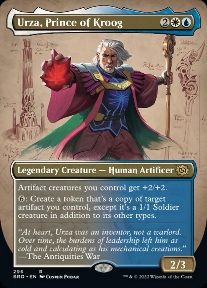 Urza, Prince of Kroog (Borderless Alternate Art) [The Brothers' War] Magic: The Gathering