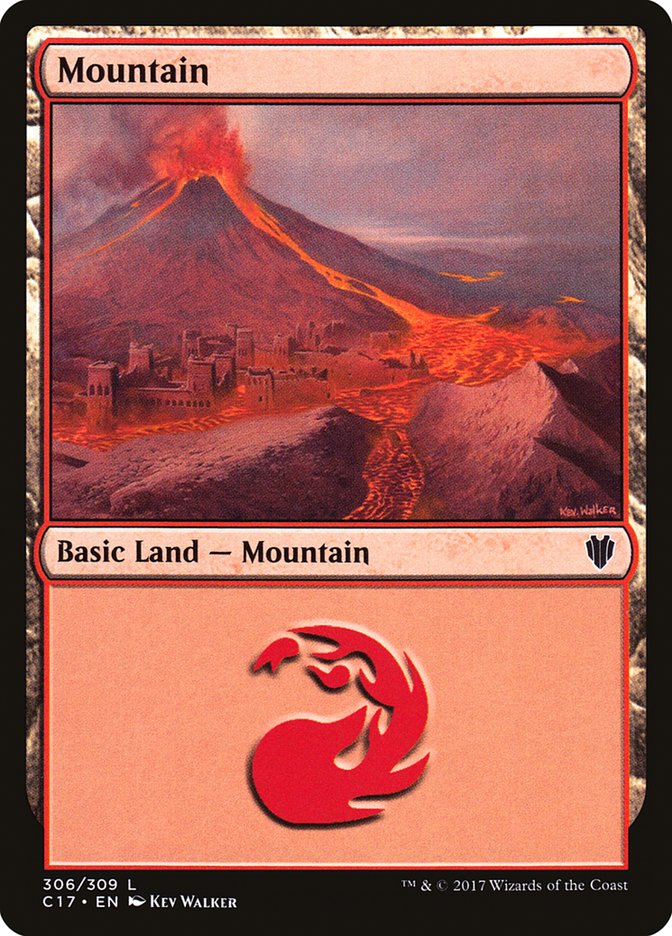 Mountain (306) [Commander 2017] Magic: The Gathering