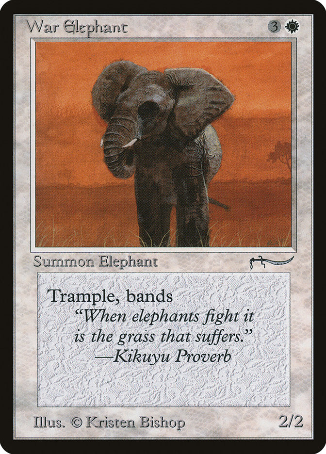 War Elephant (Dark Mana Cost) [Arabian Nights] Magic: The Gathering