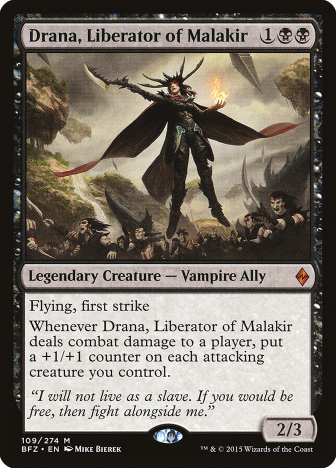 Drana, Liberator of Malakir [Battle for Zendikar] Magic: The Gathering