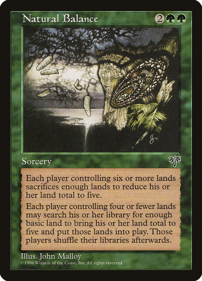 Natural Balance [Mirage] Magic: The Gathering