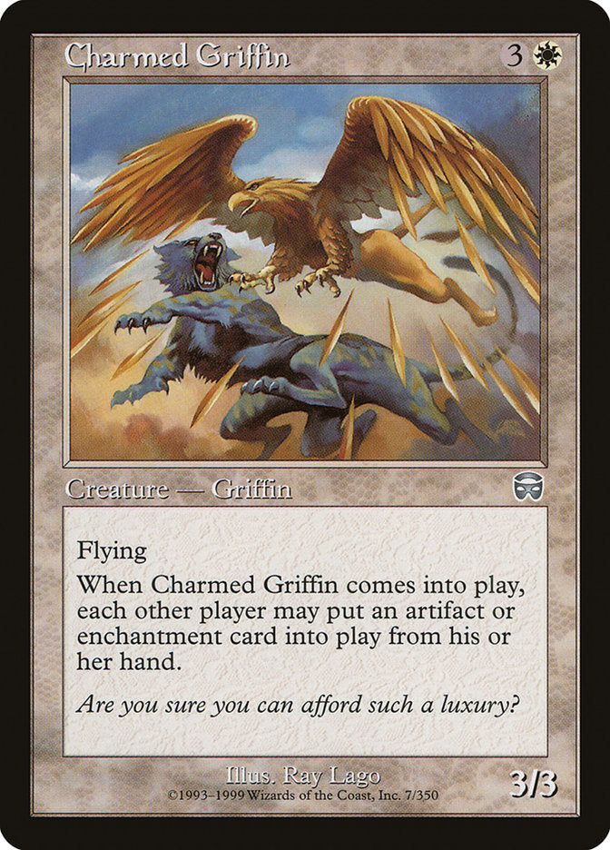 Charmed Griffin [Mercadian Masques] Magic: The Gathering