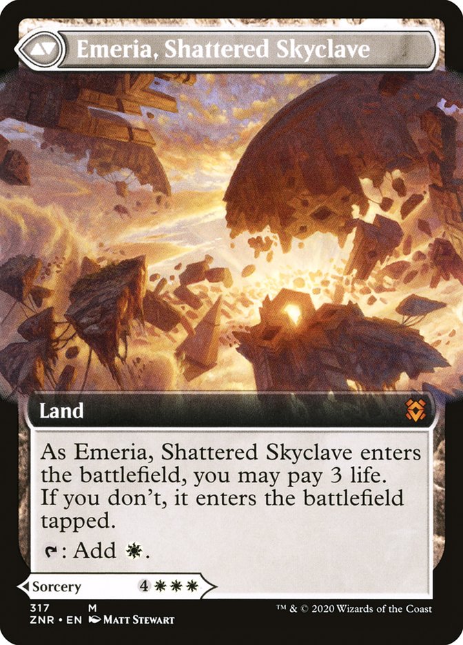 Emeria's Call // Emeria, Shattered Skyclave (Extended Art) [Zendikar Rising] Magic: The Gathering