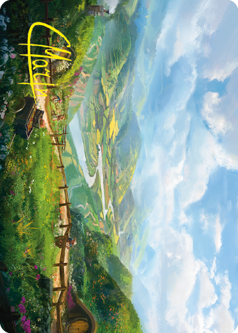 Plains Art Card (Gold-Stamped Signature) [The Lord of the Rings: Tales of Middle-earth Art Series] Magic: The Gathering