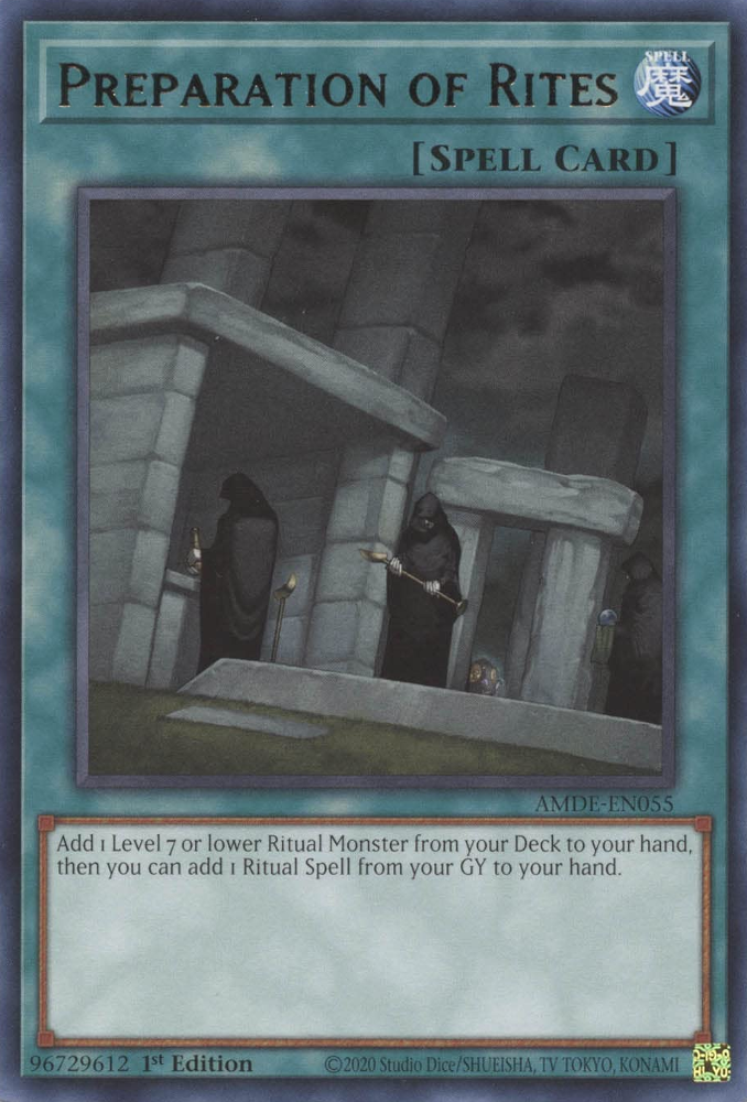 Preparation of Rites [AMDE-EN055] Rare Yu-Gi-Oh!