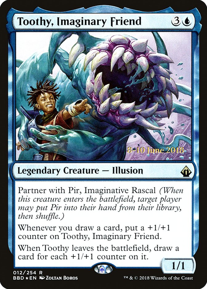 Toothy, Imaginary Friend [Battlebond Prerelease Promos] Magic: The Gathering