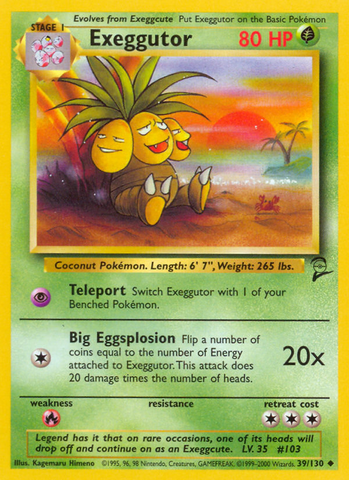 Exeggutor (39/130) [Base Set 2] Pokémon