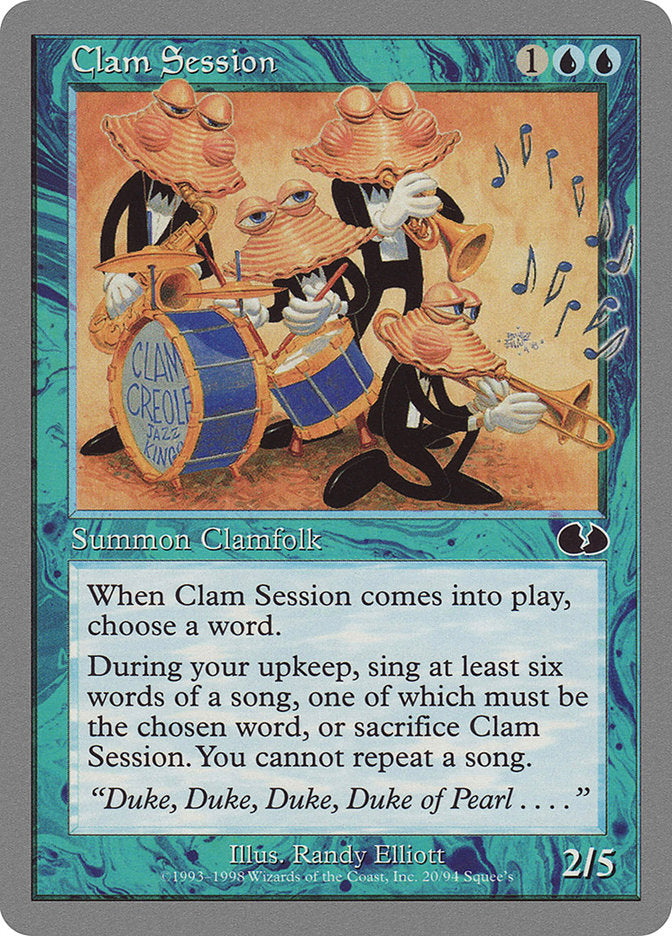 Clam Session [Unglued] Magic: The Gathering