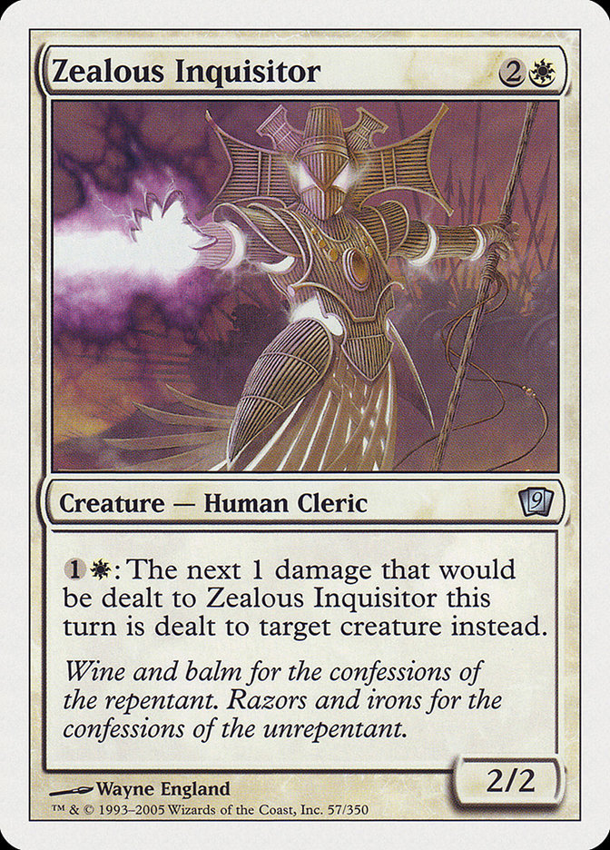 Zealous Inquisitor [Ninth Edition] Magic: The Gathering