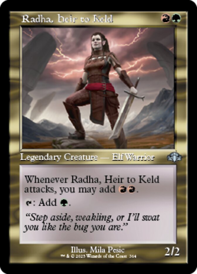Radha, Heir to Keld (Retro) [Dominaria Remastered] Magic: The Gathering