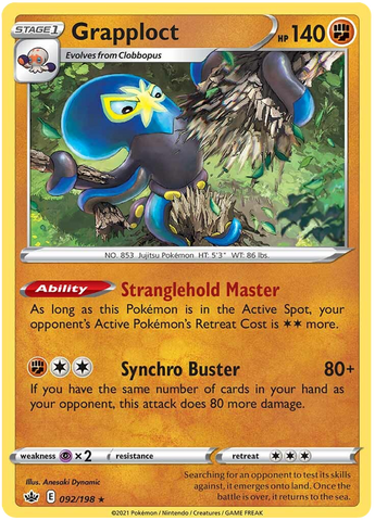 Grapploct (092/198) [Sword & Shield: Chilling Reign] Pokémon