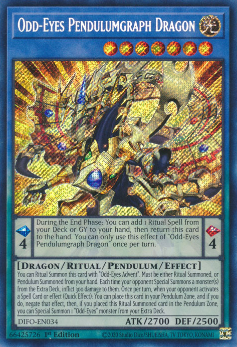 Odd-Eyes Pendulumgraph Dragon [DIFO-EN034] Secret Rare Yu-Gi-Oh!
