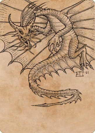 Ancient Gold Dragon Art Card (44) [Commander Legends: Battle for Baldur's Gate Art Series] Magic: The Gathering