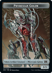 Elemental // Phyrexian Golem Double-Sided Token [Double Masters 2022 Tokens] Magic: The Gathering
