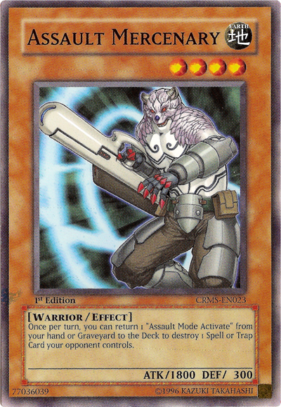 Assault Mercenary [CRMS-EN023] Common Yu-Gi-Oh!