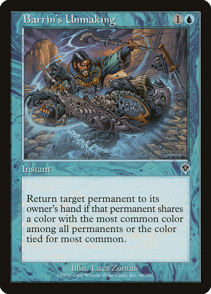 Barrin's Unmaking [Invasion] Magic: The Gathering