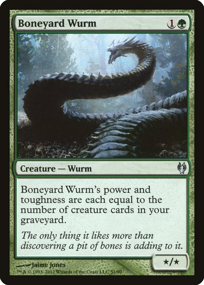 Boneyard Wurm [Duel Decks: Izzet vs. Golgari] Magic: The Gathering