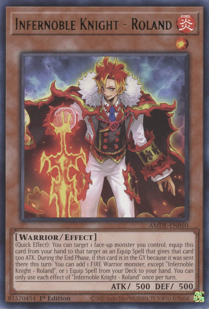 Infernoble Knight - Roland [AMDE-EN050] Rare Yu-Gi-Oh!