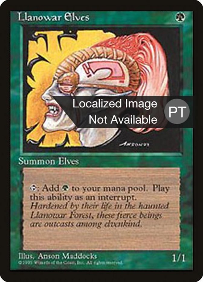 Llanowar Elves [Fourth Edition (Foreign Black Border)] Magic: The Gathering