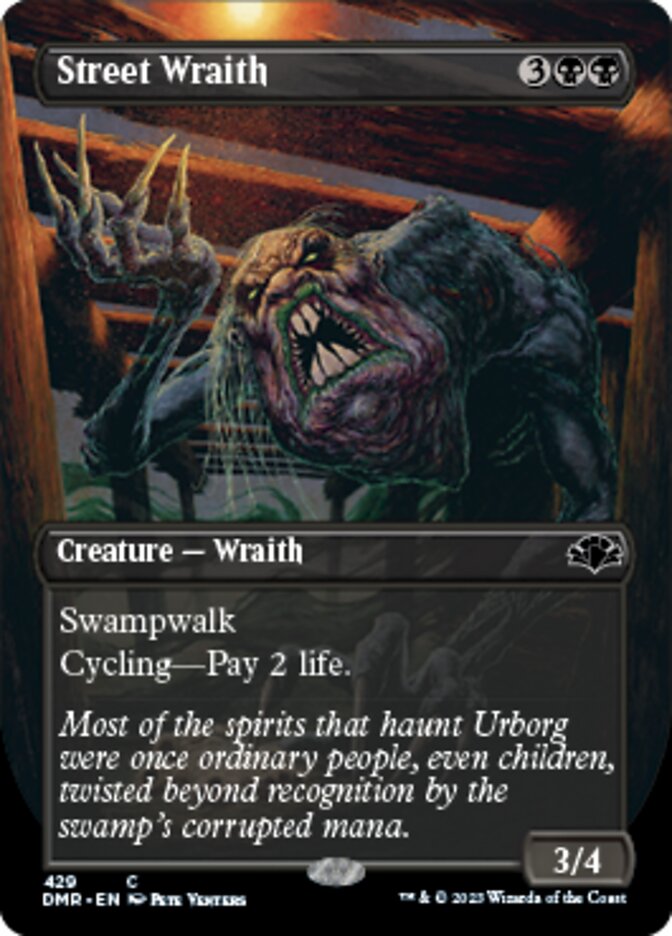 Street Wraith (Borderless Alternate Art) [Dominaria Remastered] Magic: The Gathering