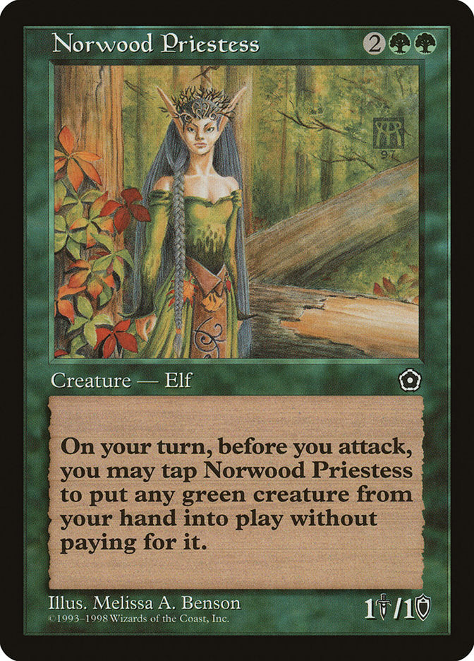 Norwood Priestess [Portal Second Age] Magic: The Gathering
