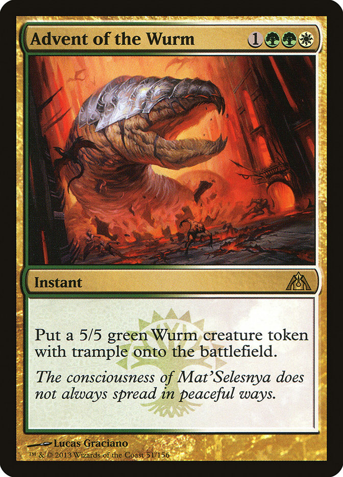 Advent of the Wurm [Dragon's Maze] Magic: The Gathering