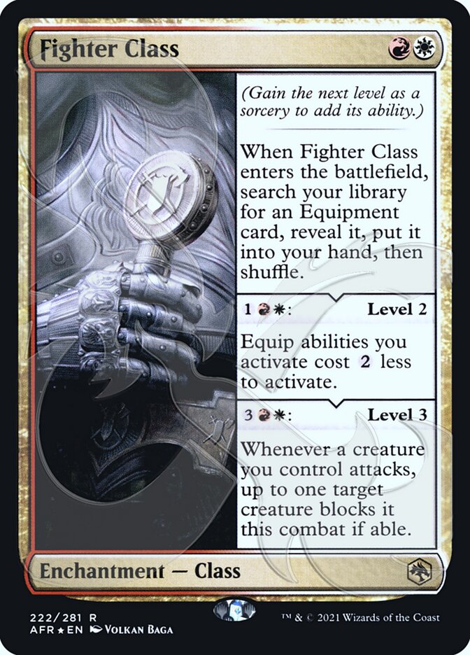 Fighter Class (Ampersand Promo) [Dungeons & Dragons: Adventures in the Forgotten Realms Promos] Magic: The Gathering