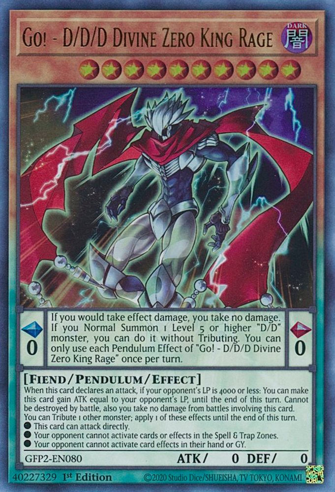 Go! - D/D/D Divine Zero King Rage [GFP2-EN080] Ultra Rare Yu-Gi-Oh!